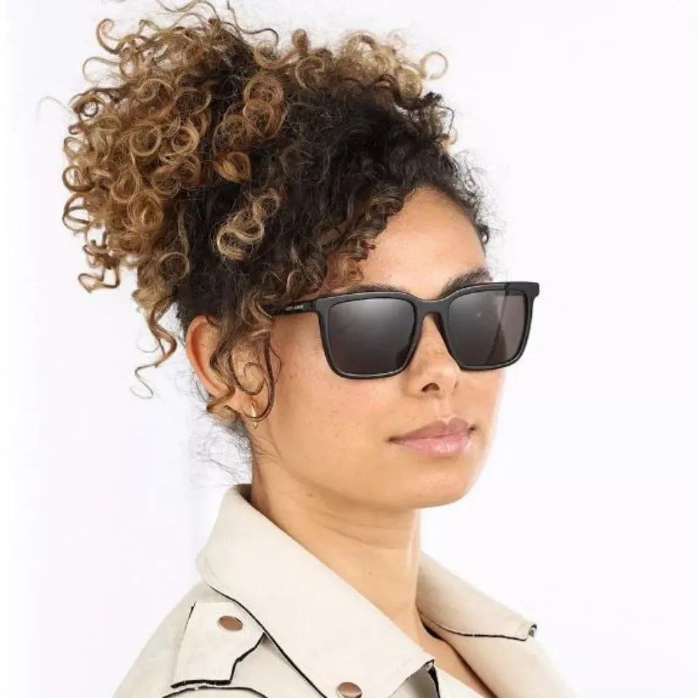 NEW Saint Laurent SL500 001 Black Gray Unisex Sunglasses